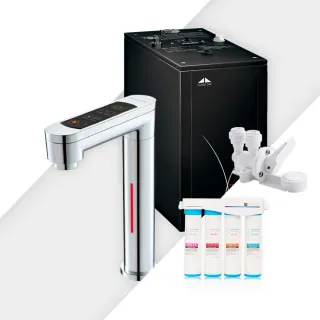 【GUNG DAI 宮黛】GD-600 冷熱觸控式廚下型飲水機（銀）+藍海淨水 BO-8112 Pro 雙倍抑菌專業級淨水系統