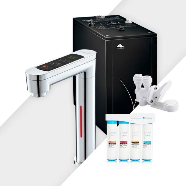 【GUNG DAI 宮黛】GD-800 冰冷熱觸控式廚下型飲水機（銀）+藍海淨水 BO-8111 高效能除鉛抑垢淨水器