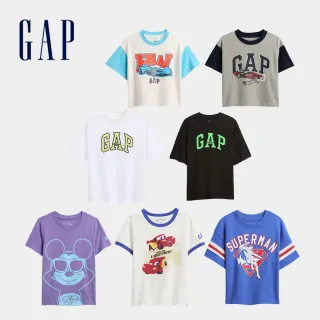【GAP】男幼童裝 Logo純棉印花圓領短袖T恤-多款任選(779239&780335&767436&779246)