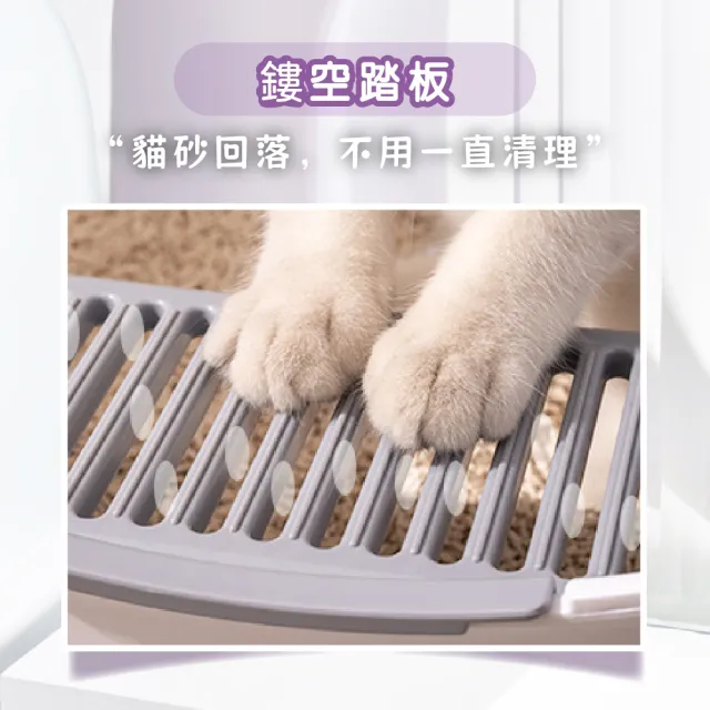 【KIDS PARK】頂級ABS貓砂盆(半罩封閉式/附日式貓砂盆/貓廁所/貓便盆/大號貓砂盆/防潑貓砂盆)