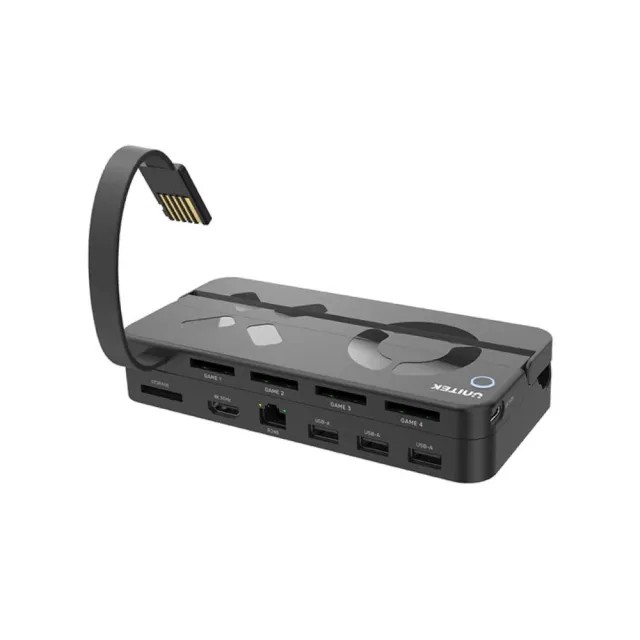 【UNITEK】G1002B任天堂遊戲機4合1Switch讀卡器+擴充座(UNITEK G1002B任天堂副廠配件)