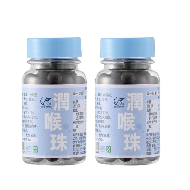 【Sheng Wen 梁時】舒暢潤喉珠2罐組(60粒/罐 喉糖 潤喉珠 草本潤喉)