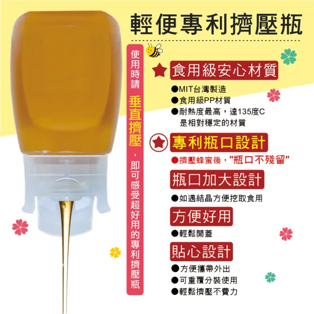 【彩花蜜】台灣國產龍眼蜂蜜3000gX1桶+荔枝蜂蜜350gX1瓶