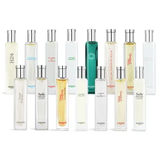 【Hermes 愛馬仕】淡香精/淡香水15ml-多款可選-附布套或盒裝(絲巾甜薑/潟湖花園/屋頂花園/大地)