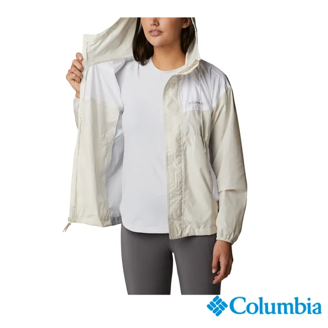 【Columbia 哥倫比亞】女款-防潑水防曬連帽風衣外套(UWR74490/UWL01270/IS)