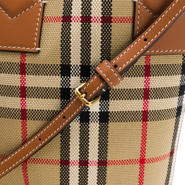 【BURBERRY 巴寶莉】Mini London 托特包(米色)