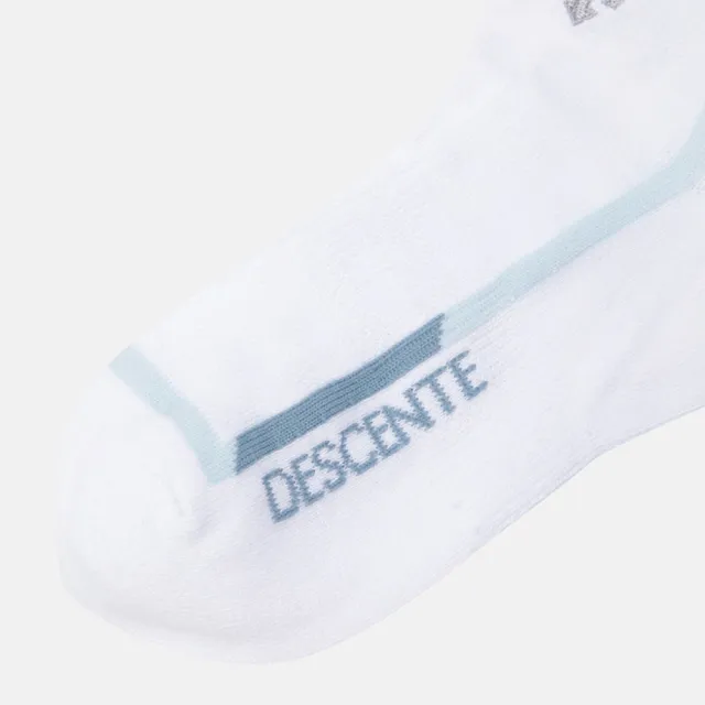 【DESCENTE】迪桑特 中性 基本款運動襪(黑色/白色)