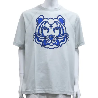 【KENZO】KENZO 快樂老虎短袖T恤(男款/淺灰x藍)