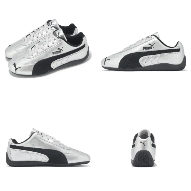 【PUMA】休閒鞋 Speedcat Metallic 男鞋 女鞋 銀 黑 皮革 賽車鞋 ROSE同款(403689-01)