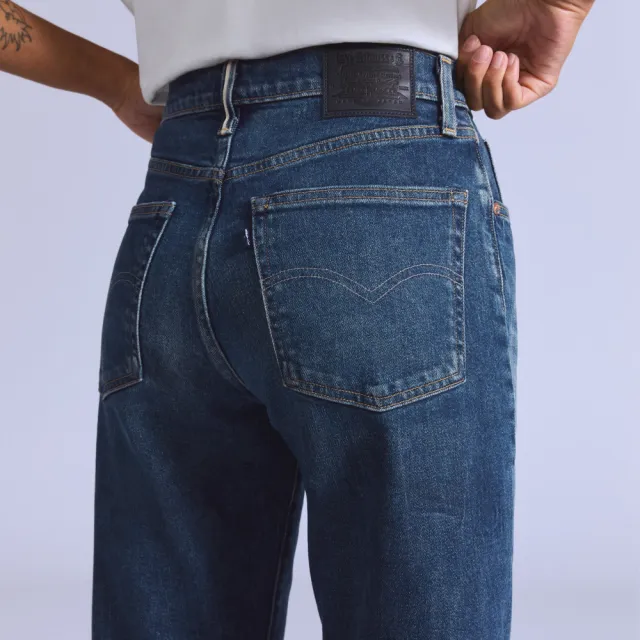 【LEVIS】BLUETAB™ Column 日本製高腰直筒牛仔褲 / 微彈布邊面料 女生牛仔褲 人氣新品 A5888-0011