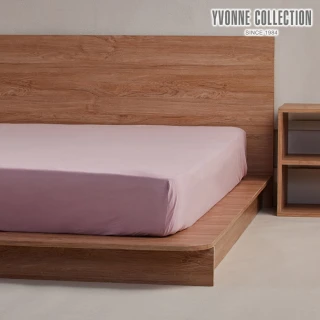 【YVONNE 以旺傢飾】100%美國棉素面床包-微光粉(雙人 純棉)