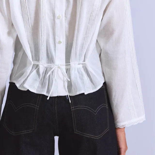 【LEVIS】BLUETAB™ Palmo苧麻混紡襯衫 / 刺繡蕾絲 / 綁帶收腰 女生上衣 熱賣單品 003JV-0000