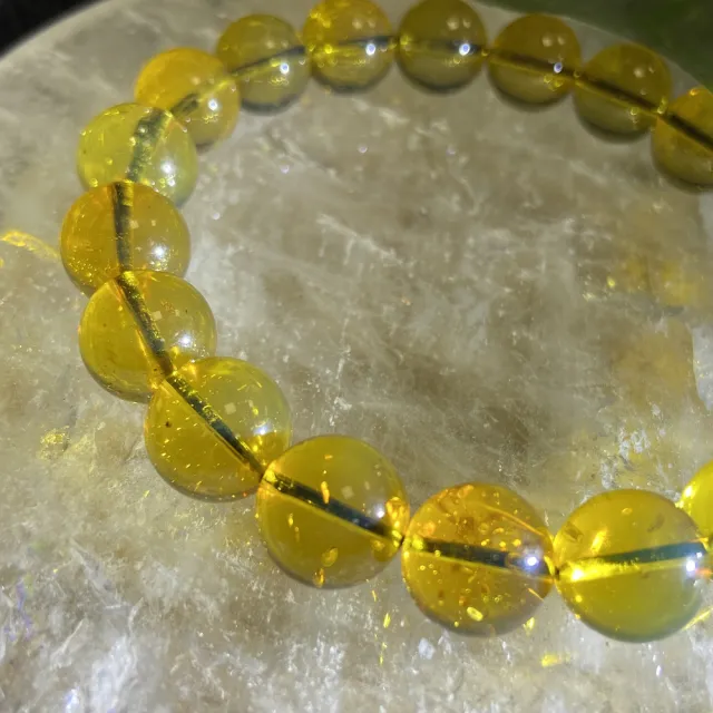 【Cozy 世界水晶原礦與茶】墨西哥藍珀 10m+  39-8(墨西哥神奇變色寶石)