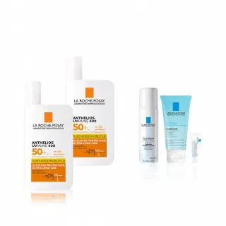 【理膚寶水】最強防曬雙星組★安得利清爽極效夏卡防曬液50ml*2 D(防水防汗/海洋友善)