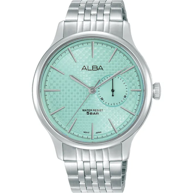 【ALBA】Prestige 滑動式秒針編織紋手錶-41mm 禮物 送禮 推薦(A5B007X1/VH65-X001G)