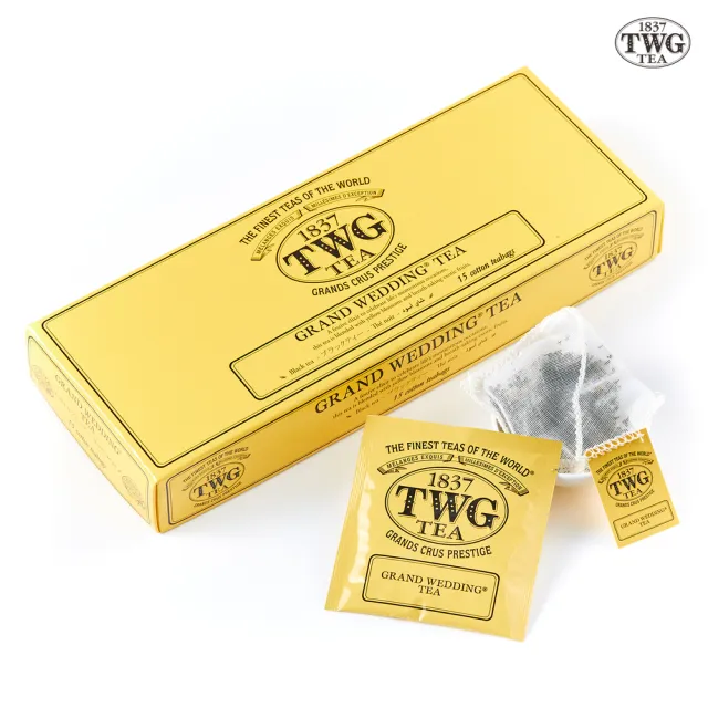 【TWG Tea】手工純棉茶包 皇家婚禮茶 15包/盒(Grand Wedding Tea;紅茶)