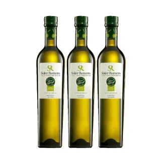【智慧誠選】西班牙莎蘿瑪170年 有機冷壓初榨橄欖油500ml/瓶x3(120年老欉早收橄欖)
