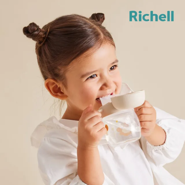 【Richell 利其爾】TLI 四代 入口式直飲學習水杯組(2款可選)