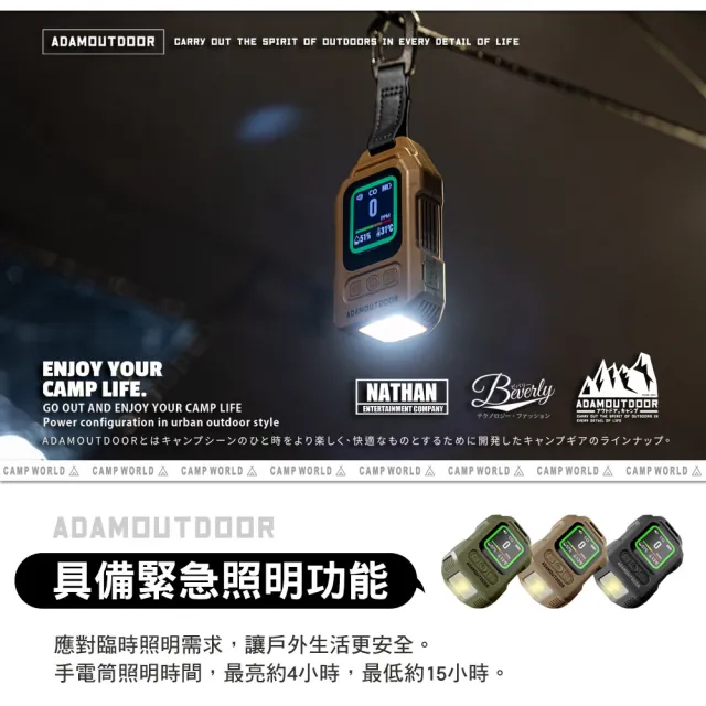 【ADAMOUTDOOR】戶外露營攜帶式一氧化碳警報器(警報器 溫度計 溼度計 一氧化碳偵測器 露營 逐露天下)