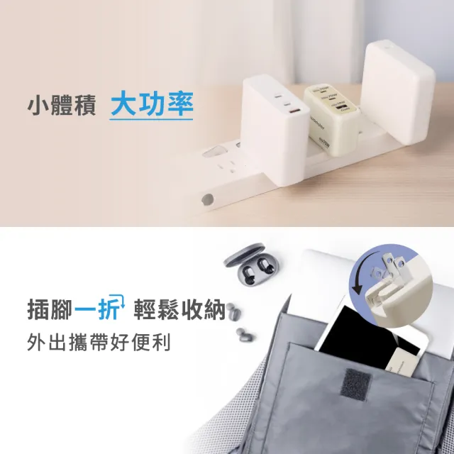 【WONDER 旺德】70W GaN氮化鎵極速智能充電器 WA-A13TS3(支援iphone17/安卓手機)