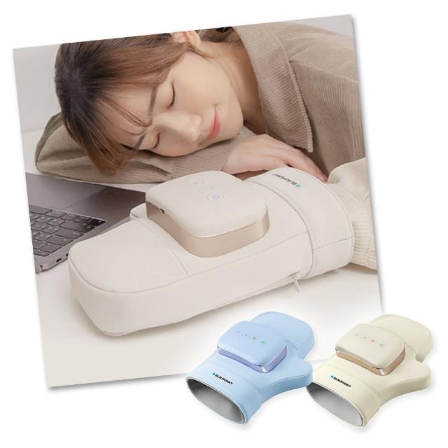  BLAUPUNKT 藍寶 BPB-M20HU 手部按摩器專為手掌設計，採用氣壓式按摩方式，提供舒緩放鬆體驗。尺寸19x24.5x10.2cm，重量約0.55kg，充電式電源5V 1A，最大功率5W，適合日常手部保養。產地中國，無遙控器，保固1年，BSMI許可字號R33599，非個人衛生用品。 