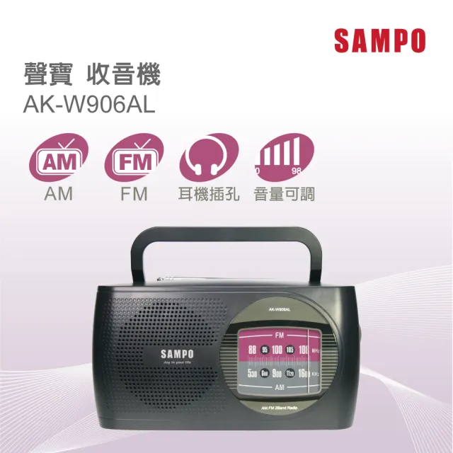 【SAMPO 聲寶】收音機 登山 戶外 長輩 禮物 口袋 避難 面會(AK-W906AL)