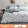 綠的寢飾 石墨烯/萊賽爾 天絲兩用被床包組-單/雙/加/特大(素色&印花多款任選/床高35公分/涼感涼被)