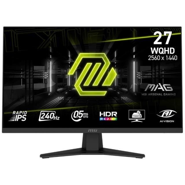 【MSI 微星】MAG 274QF X24 27型 IPS 2K 電競螢幕(240Hz/HDR Ready/AI Vision)