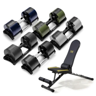 【NUO】232可調式啞鈴32KG一對+MFB-110重訓椅組合(美國MensHealth推薦啞鈴)