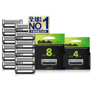 【Gillette 吉列】Labs 極光 5+1 刮鬍刀頭 – 超值優惠組12刀頭