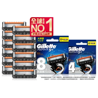 【Gillette 吉列】Proglide 無感系列5+1 刮鬍刀頭 – 超值優惠組12刀頭