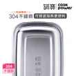 【CookPower 鍋寶】匠造2代鮮盾pro可微波不鏽鋼保鮮盒大容量4件組(上蓋可微波)