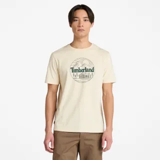 【Timberland】男款象牙色休閒短袖T恤(A6BRTEFL)