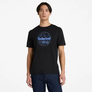 【Timberland】男款黑色休閒短袖T恤(A6BRT001)