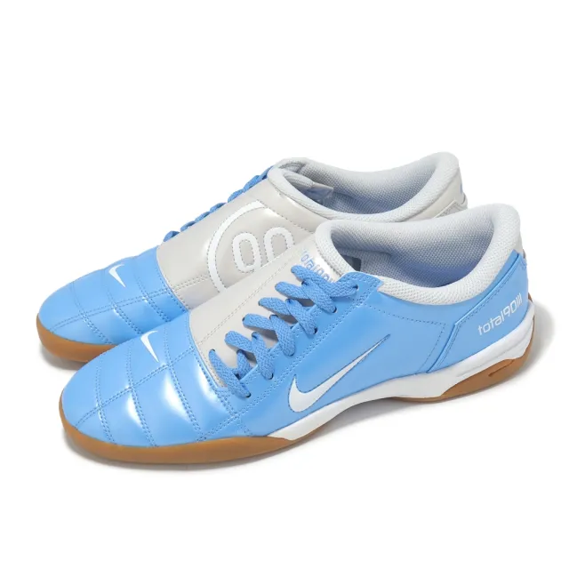 【NIKE 耐吉】休閒鞋 Total 90 男鞋 藍 銀 膠底 足球風 復古 皮革(HQ2851-400)