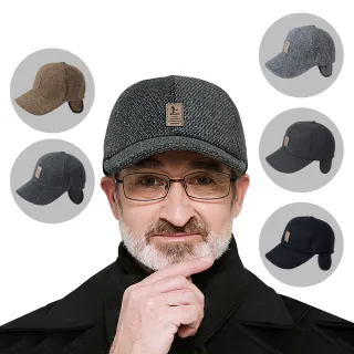 【匠心選品】帥氣護耳棒球帽(保暖棒球帽 防風鴨舌帽 毛呢老帽 禦寒休閒帽 戶外遮陽帽)