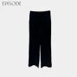 【EPISODE】光澤感絲絨垂順高腰闊腿褲135212（黑）