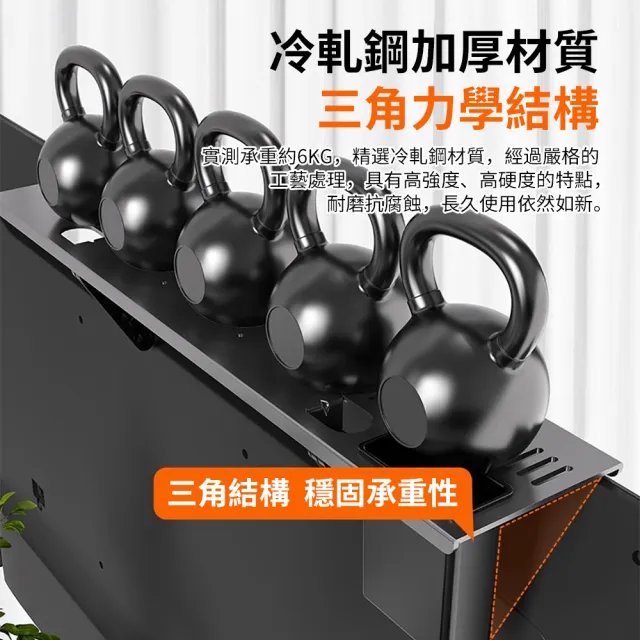 【CONI】加厚加寬電視機機頂盒置物架 遙控器路由器機上收納架 60CM免打孔螢幕電視上方支架 顯示器頂部托架