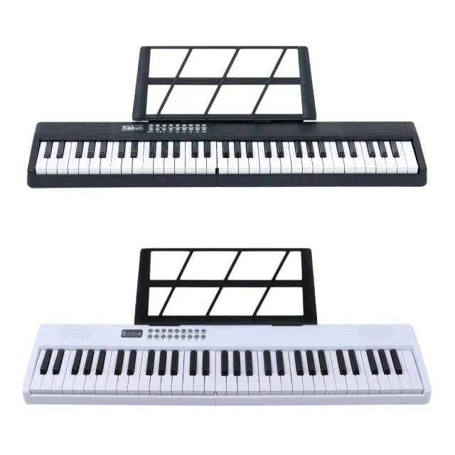 【Octave Baby 八度寶貝】成人兒童玩具平價版61鍵折疊式電鋼琴(折疊電子琴 兒童教學玩具 學琴練琴)