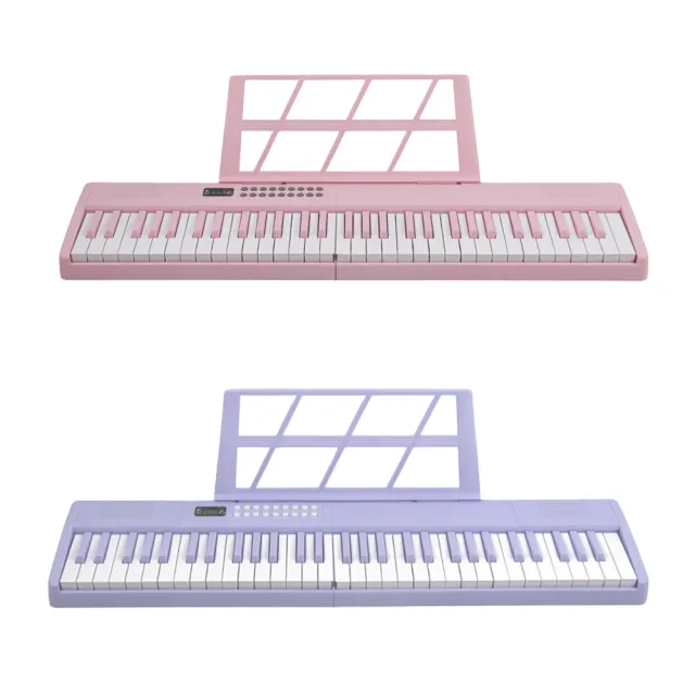 【Octave Baby 八度寶貝】成人兒童玩具平價版61鍵折疊式電鋼琴(折疊電子琴 兒童教學玩具 學琴練琴)