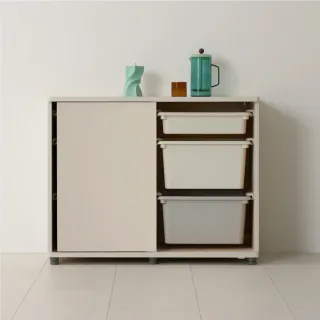 【iloom 怡倫家居】DOODLE 收納櫃 單色開合門片(收納櫃 玩具櫃 玩具收納 櫃子)