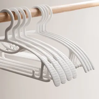 【hoi! 好好生活】懶角落無痕衣架-寬肩款10入