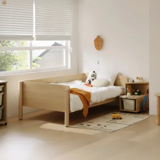 【iloom 怡倫家居】DOODLE 兒童單人床 含側邊防護墊(床架 單人床架 雙人床架 兒童床架 兒童床)