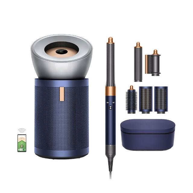 【dyson 戴森】BP03強效空氣清淨機 + HS05多功能吹風機/吹整器/造型器/捲髮器(普魯士藍色)(超值組)買一送一