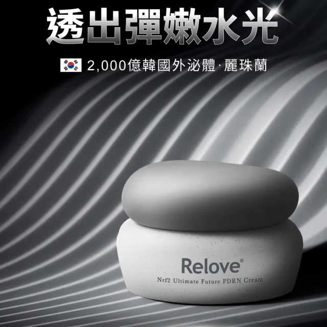 【Relove】全酵肌泌水光乳霜30g PDRN拉絲霜(韓國專利玫瑰PDRN緊緻彈亮 美肌菌外泌體 塗抹水光針 高效滋養)