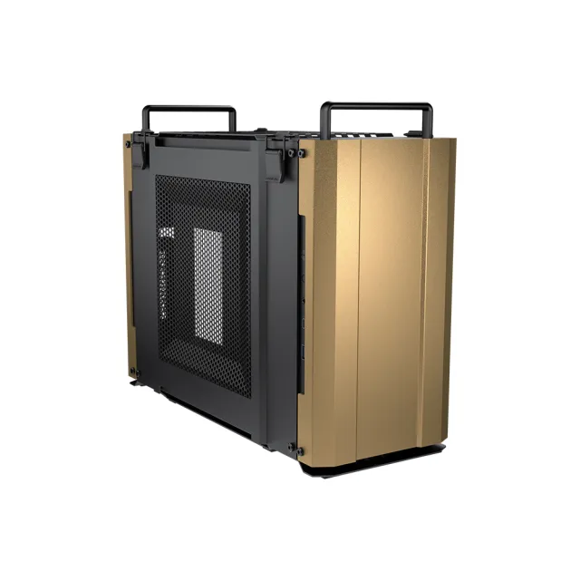 【COUGAR 美洲獅】DUST 2 ITX 電腦機殼(沙漠黃/鐵灰/ITX/一年保固)
