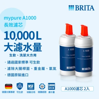 【德國BRITA官方】mypure A1000長效型濾芯(二入)