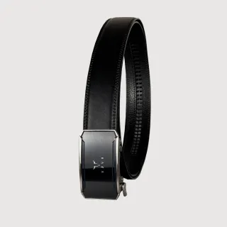 【VOVA 沃汎】職場型男 造型拉絲紋自動扣皮帶-銀色(VA019-007-SNK) 送禮推薦