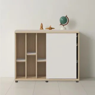 【iloom 怡倫家居】DOODLE 書櫃收納櫃 單色開合門片(書櫃 書架 兒童書架 置物書架)