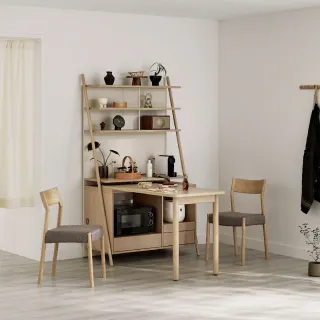 【iloom 怡倫家居】REMA 1000型餐桌收納櫃含延伸桌 抽出式層架型(收納櫃 餐櫥櫃 櫃子 木質櫃 桌子)